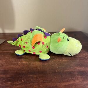 FlipaZoo plush white green 21" Persephone Unicorn Imogen Dragon wings embroider